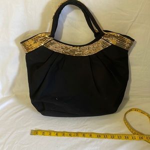 Black Sequin Mini Tote
